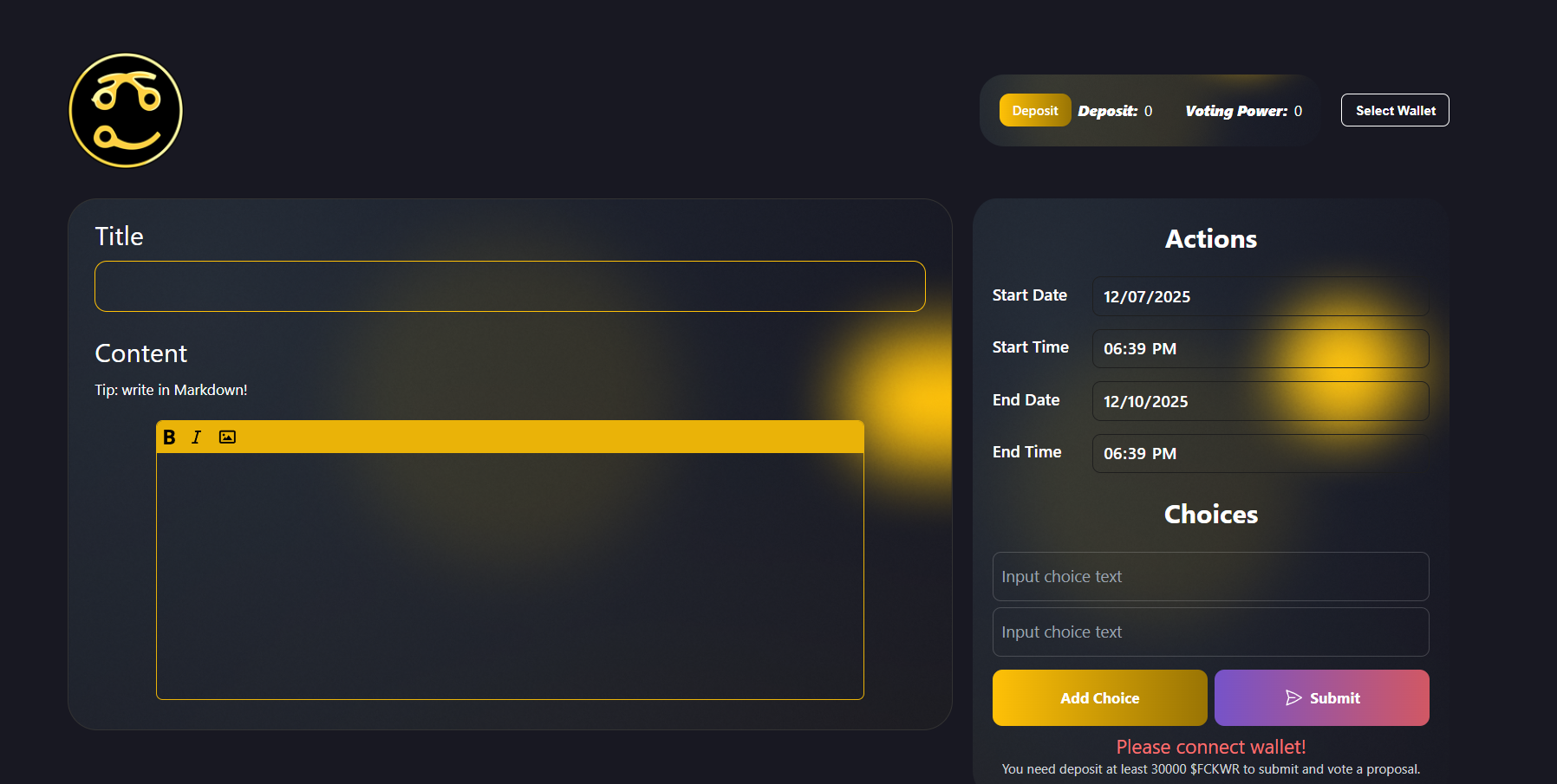 DAO Governance Platform